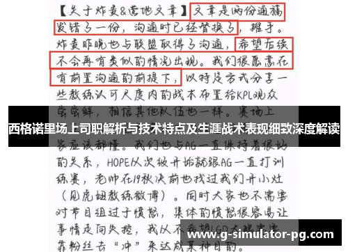 西格诺里场上司职解析与技术特点及生涯战术表现细致深度解读
